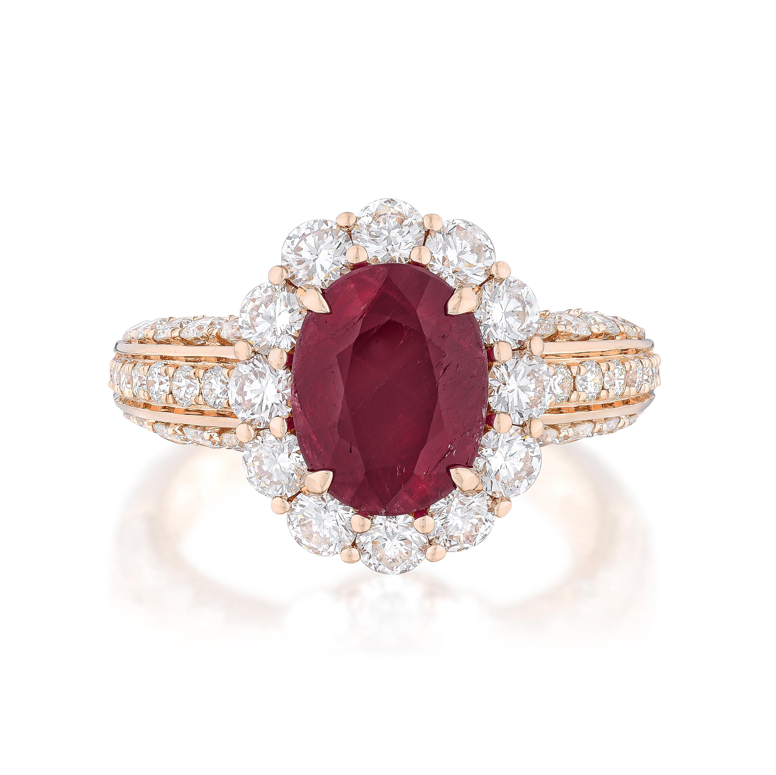2.74-CARAT UNHEATED RUBY AND