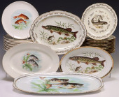 (28) FRENCH PORCELAIN FISH SER