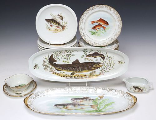 (28) FRENCH PORCELAIN FISH