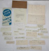 28-PIECE AUTOGRAPH / SIGNATURE