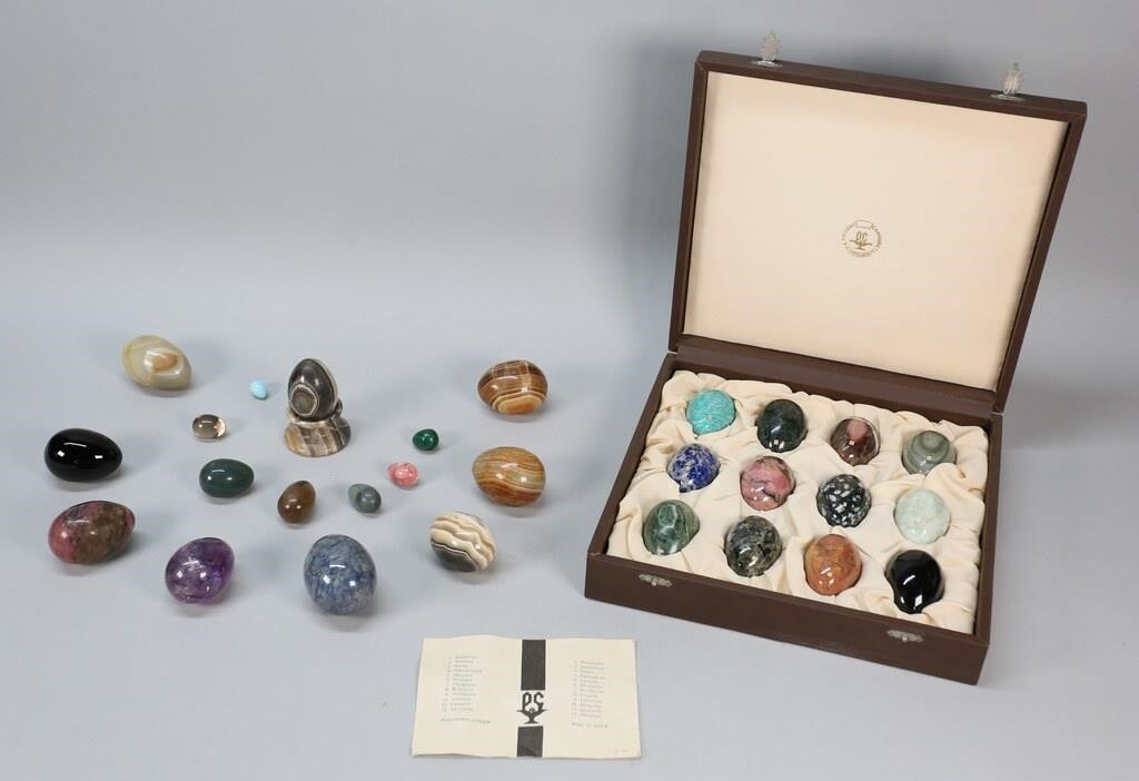 28 POLISHED SEMI PRECIOUS STONE