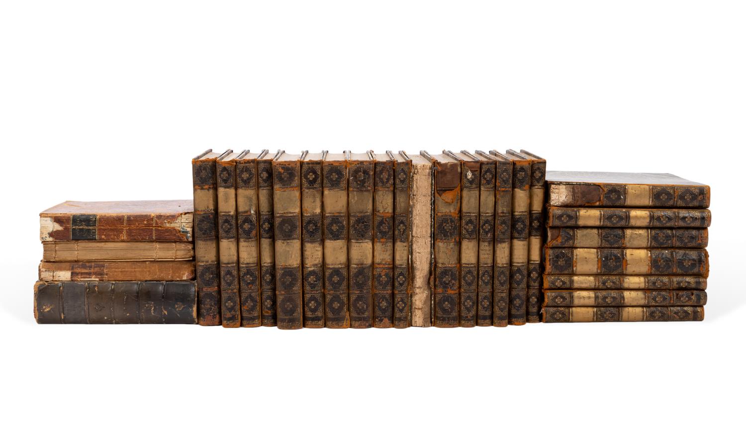 28 VOLS, JOHN RUSKIN LEATHER