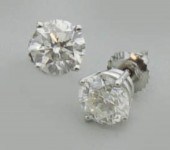 2.89CT DIAMOND SOLITAIRE EARRI
