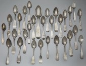 (29) American coin silver spoo