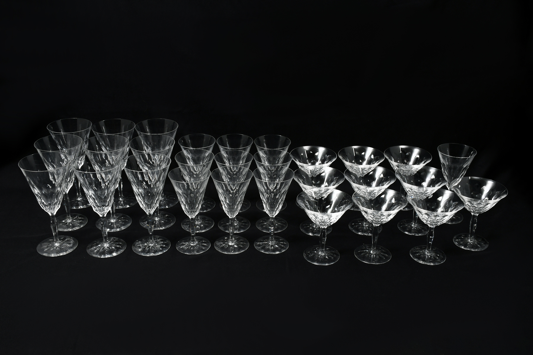 29 PC. ORREFORS STEMWARE: