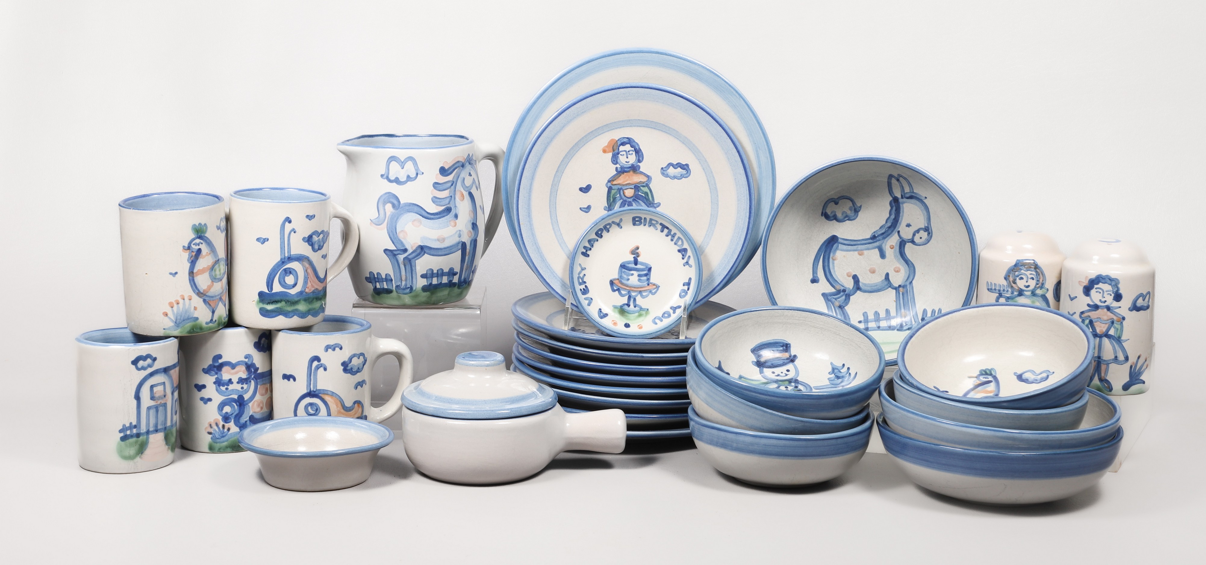 (29) Pcs MA Hadley pottery