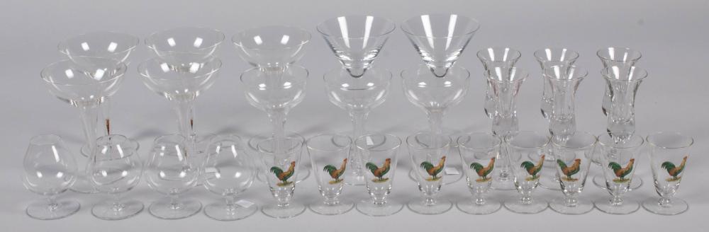 29 VARIOUS PIECES OF GLASSWARE,