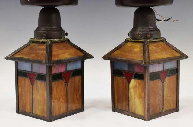 2)ARTS & CRAFTS STYLE STAINED GLASS