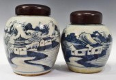 2)CHINESE BLUE & WHITE PORCELA