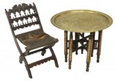 2)CONTINENTAL FOLDING CHAIR &
