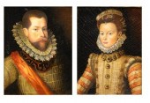 (2)DECORATIVE PAINTINGS ELIZAB