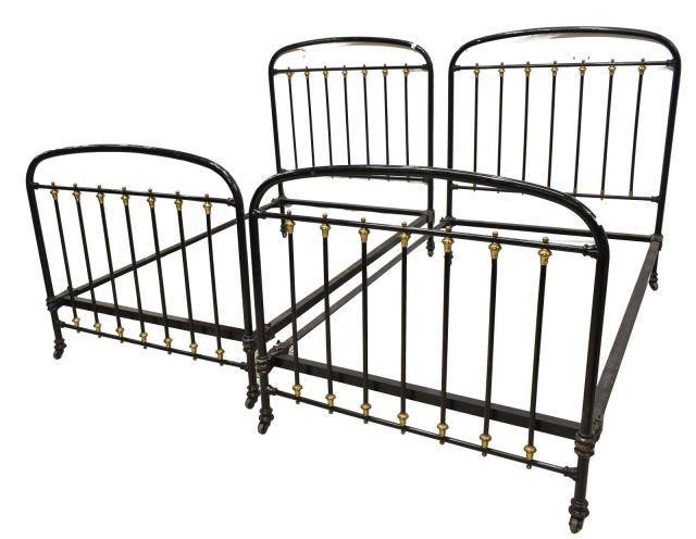 (2)FRENCH NAPOLEON III STYLE IRON &