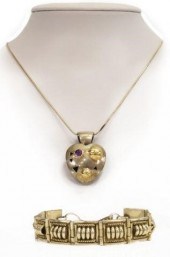 2)JOHN ATENCIO HEART NECKLACE,
