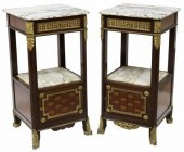 2)LOUIS XVI STYLE MARBLE-TOP M