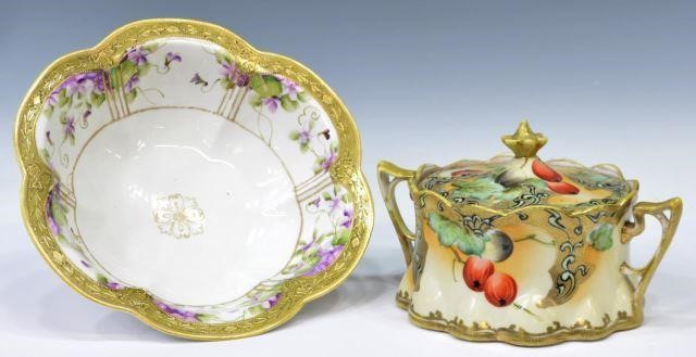 (2)NIPPON PARCEL GILT PORCELAIN