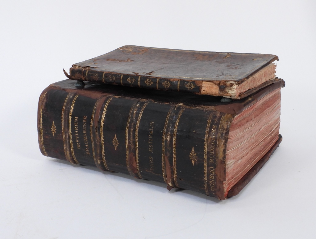 2PC 18C ANTIQUARIAN LATIN RELIGIOUS