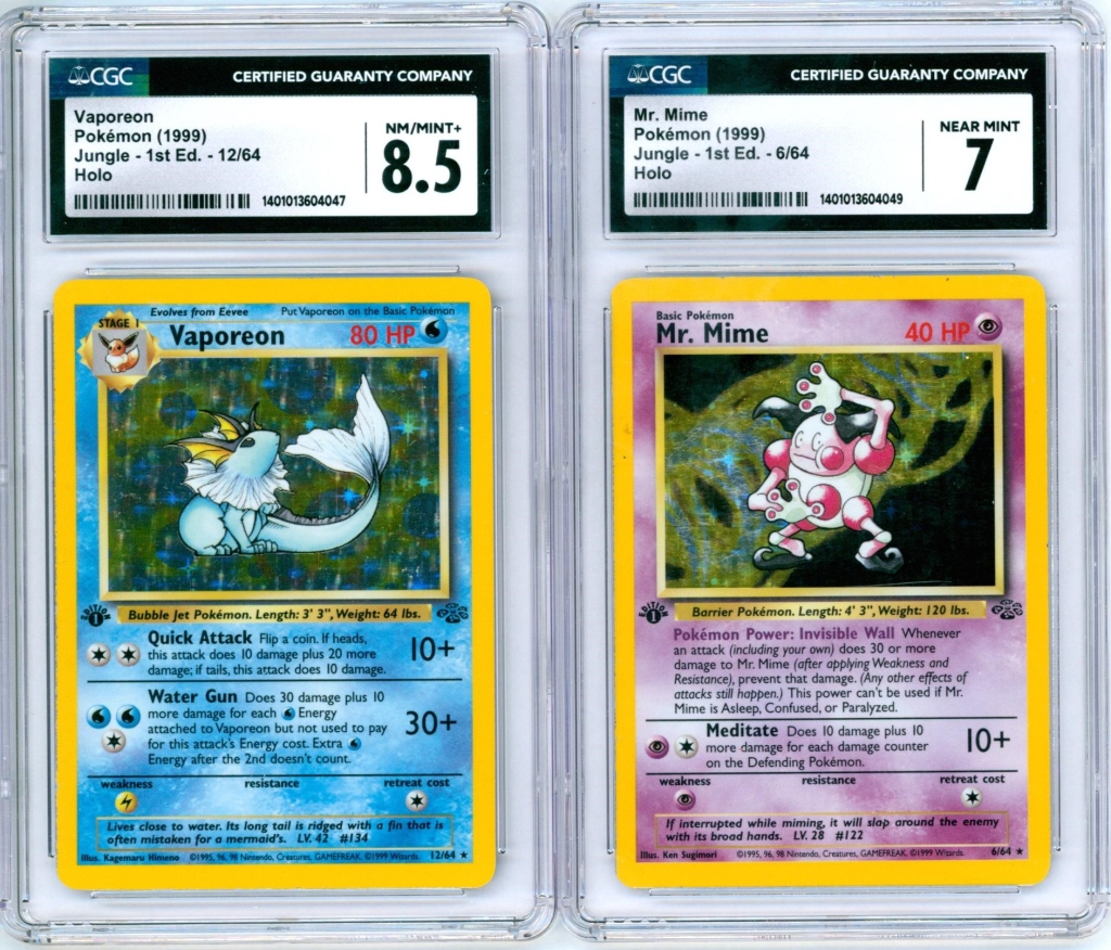 2PC 1999 POKEMON JUNGLE 1ST ED. CGC