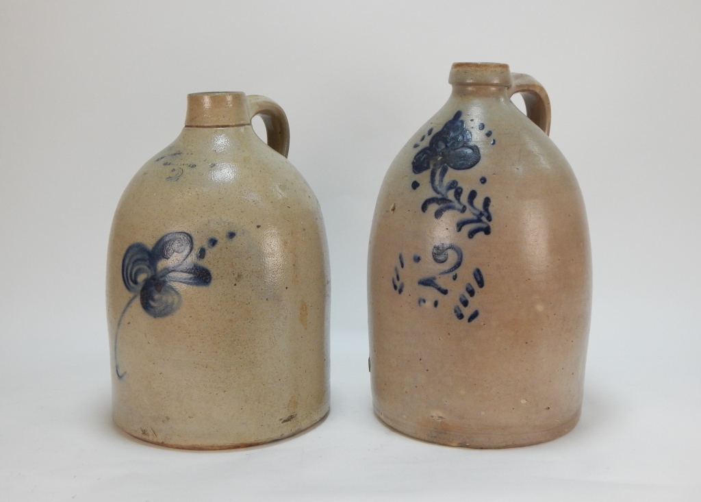 2PC 19C AMERICAN BLUE SLIP