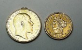 2PC $2 1/2 LIBERTY HEAD & EDWA