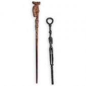 (2PC) AFRICAN CARVED WALKING S