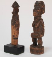 2PC AFRICAN CARVED WOOD FETISH