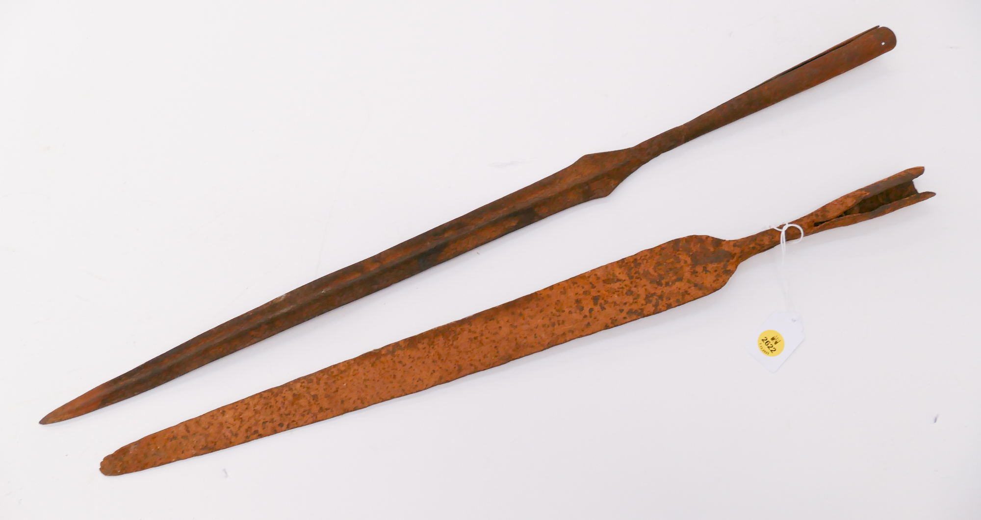 2pc African Steel Spear Tips-