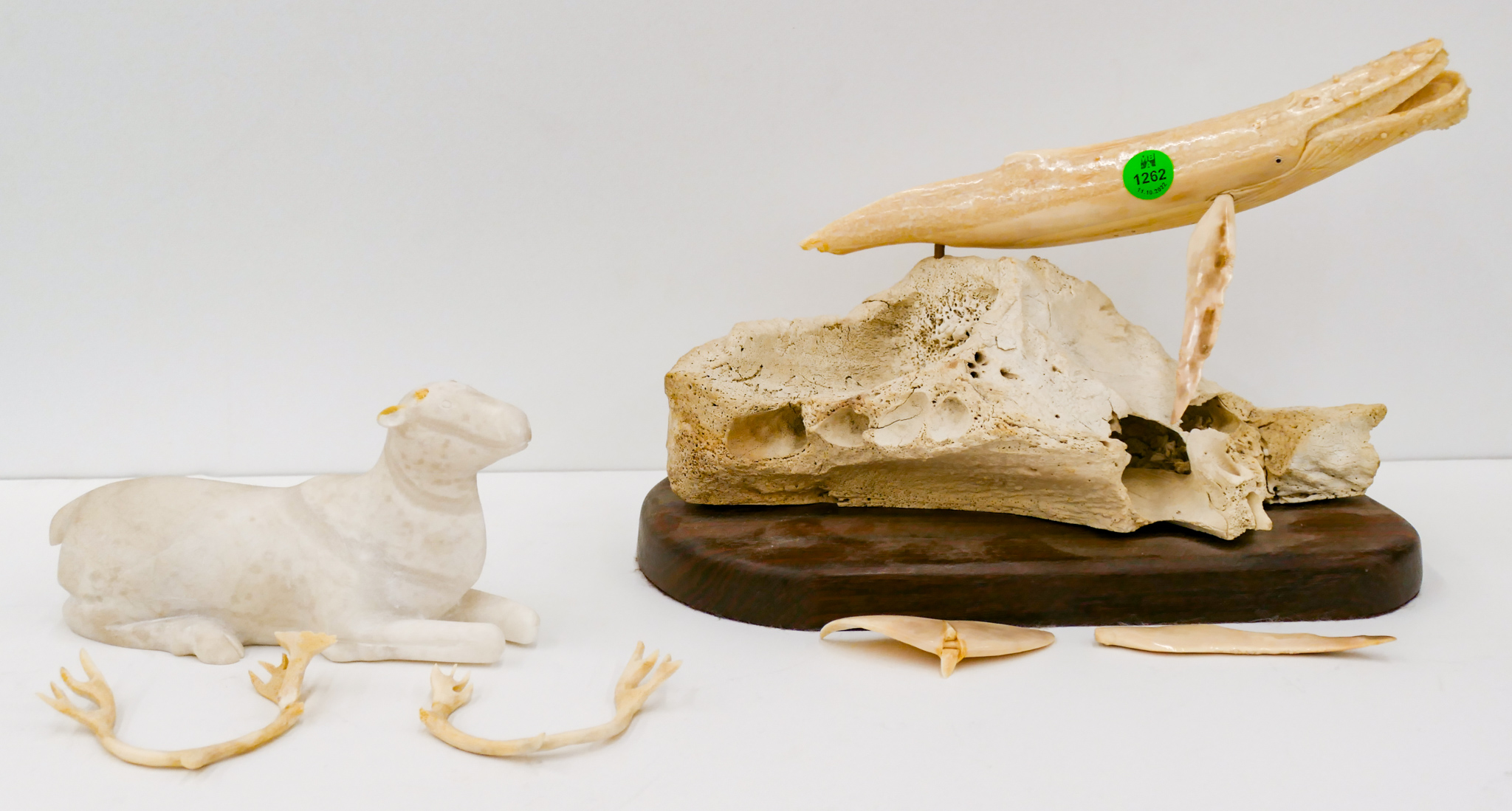 2pc Alaskan Whale Bone and
