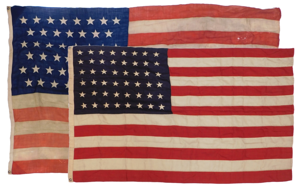 2PC AMERICAN 45 & 48 STAR FLAGS