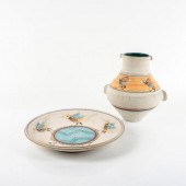 2PC AMERICAN FOLK ART POTTERY
