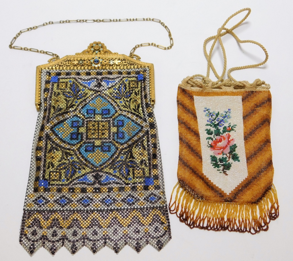 2PC AMERICAN & GERMAN BEADED & MESH