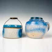 2PC ANTIQUE AMERICAN STONEWARE
