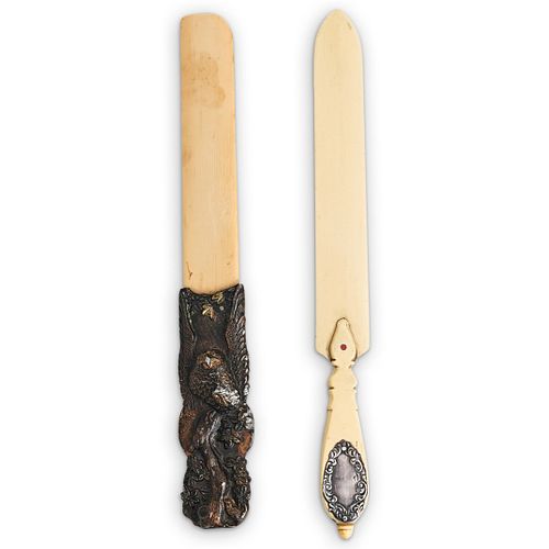 (2PC) ANTIQUE BONE LETTER
