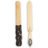(2PC) ANTIQUE BONE LETTER OPEN