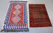 2PC ANTIQUE FLATWEAVE KILIM &