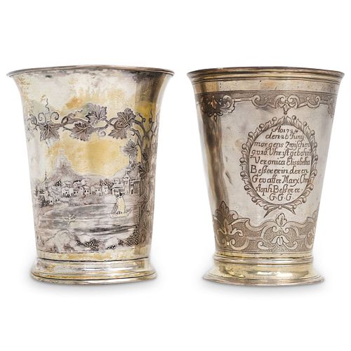 (2PC) ANTIQUE STERLING SILVER