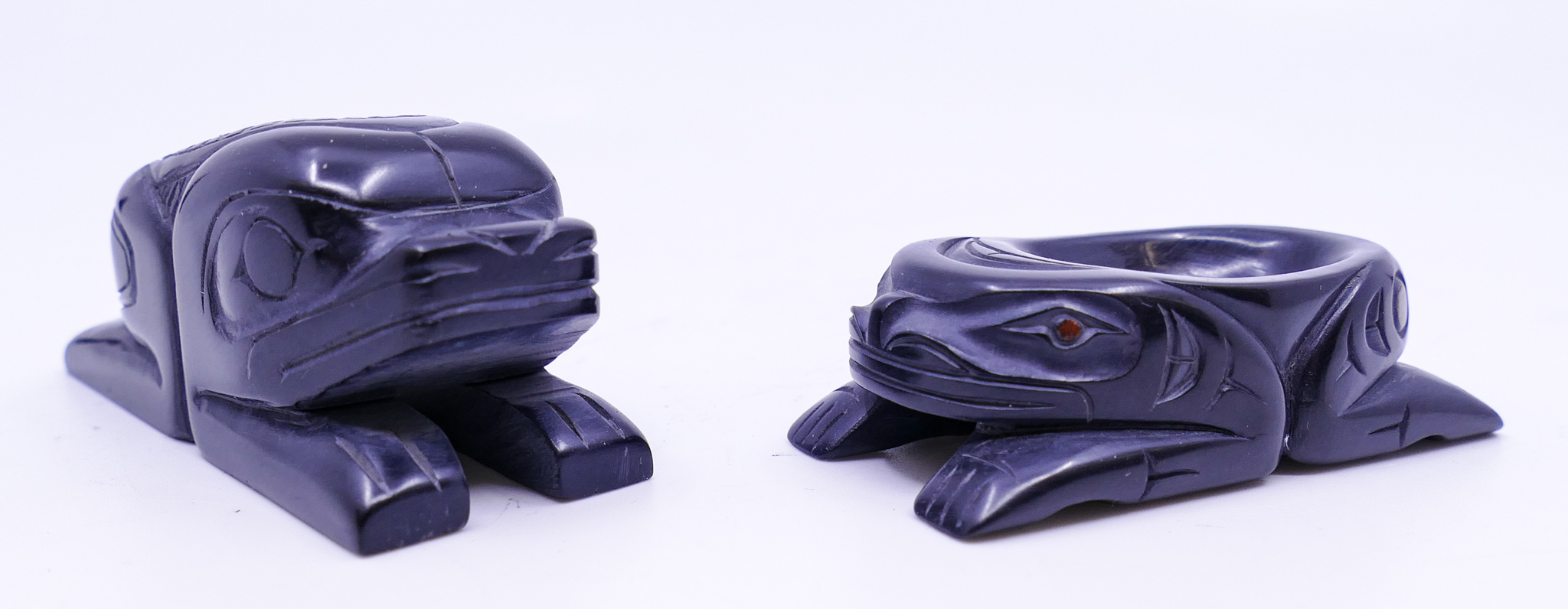 2pc Argillite Miniature Grease