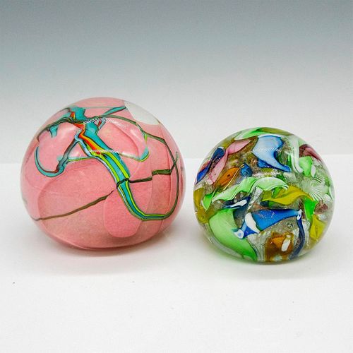 2PC ART GLASS PAPERWEIGHTSClear