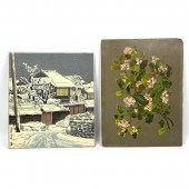 2pc Art. Signed Japanese Villa
