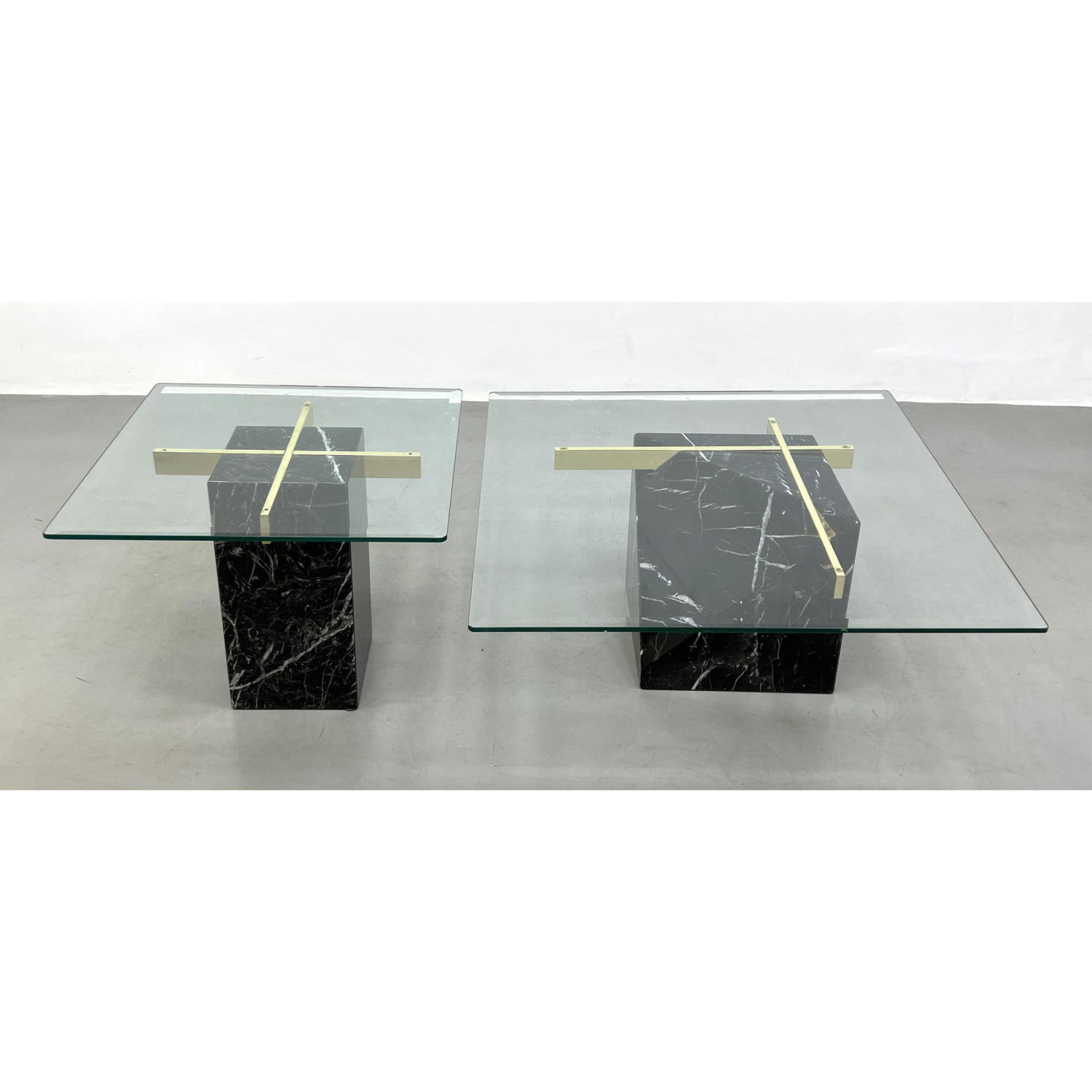 2pc ARTEDI post modern marble brass