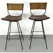 2pc Arthur Umanoff bar stools.