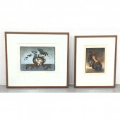 2pc Artist signed and numbered