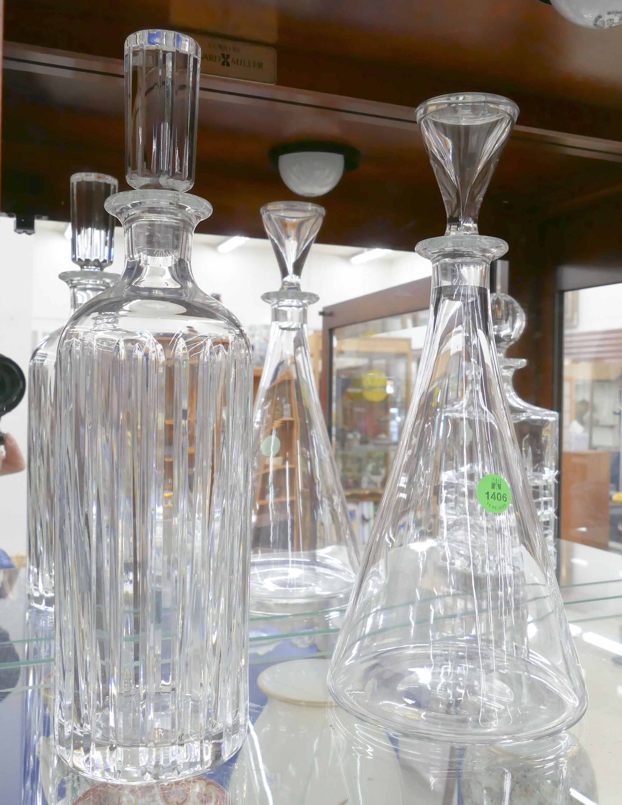 2pc Baccarat Crystal Decanters-