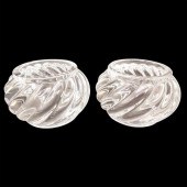 2PC BACCARAT CRYSTAL NAPKIN HO