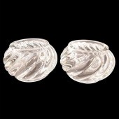 2PC BACCARAT CRYSTAL NAPKIN HO