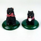 2PC BYERS CHOICE CHRISTMAS FIG