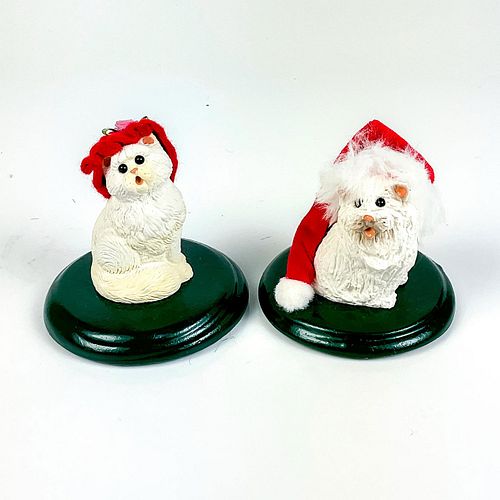2PC BYERS CHOICE CHRISTMAS