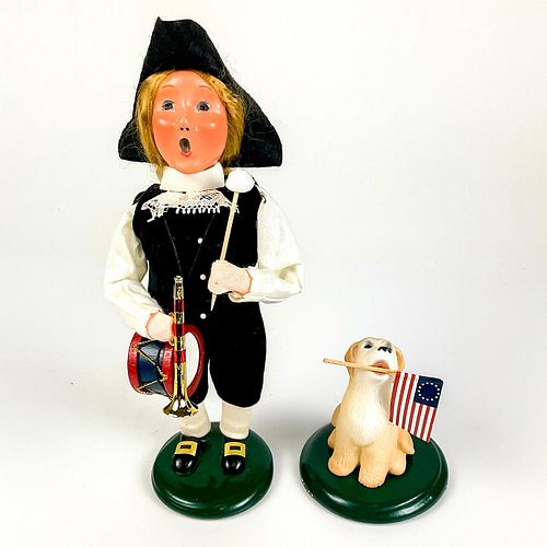 2PC BYERS' CHOICE PLASTER FIGURINE,