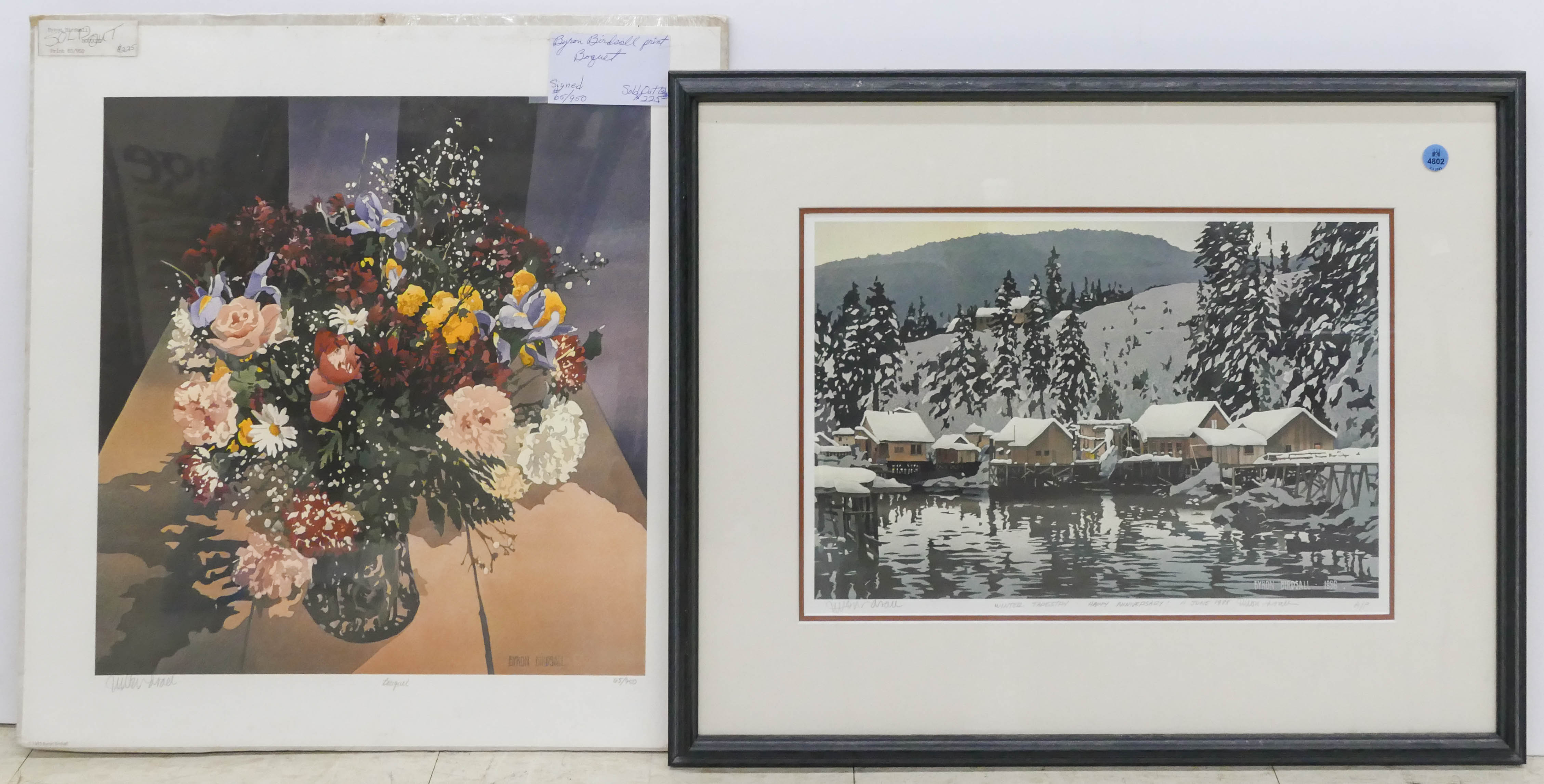 2pc Byron Birdsall S/N Prints -
