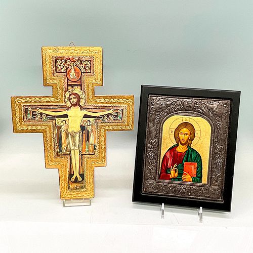 2PC BYZANTINE ICON ART, IMAGES OF