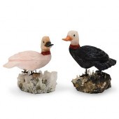 (2PC) CARVED SEMI-PRECIOUS STO